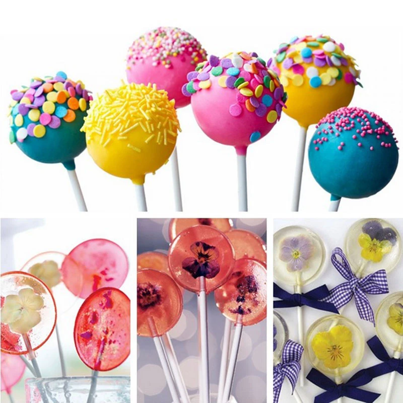 

50pcs 15cm Lollipop Sticks Food-Grade Plastic Pop Sucker Sticks Cake Sticks For Lollypop Candy Chocolate Sugar Pole