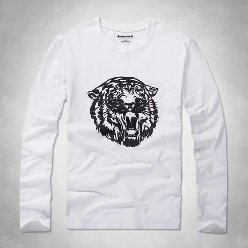Spring Autumn Period pattern Long Sleeve Cultivate One's Morality T-shirt Sets O-neck 90 Solid Casual Cotton T Shirt Male | Мужская