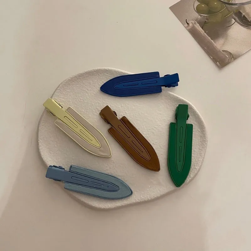 

2021 Vintage Metal Hairpins Barrette Side Bangs Clip Rectangle Green Color Hairpin For Women Girls Hair Accessories