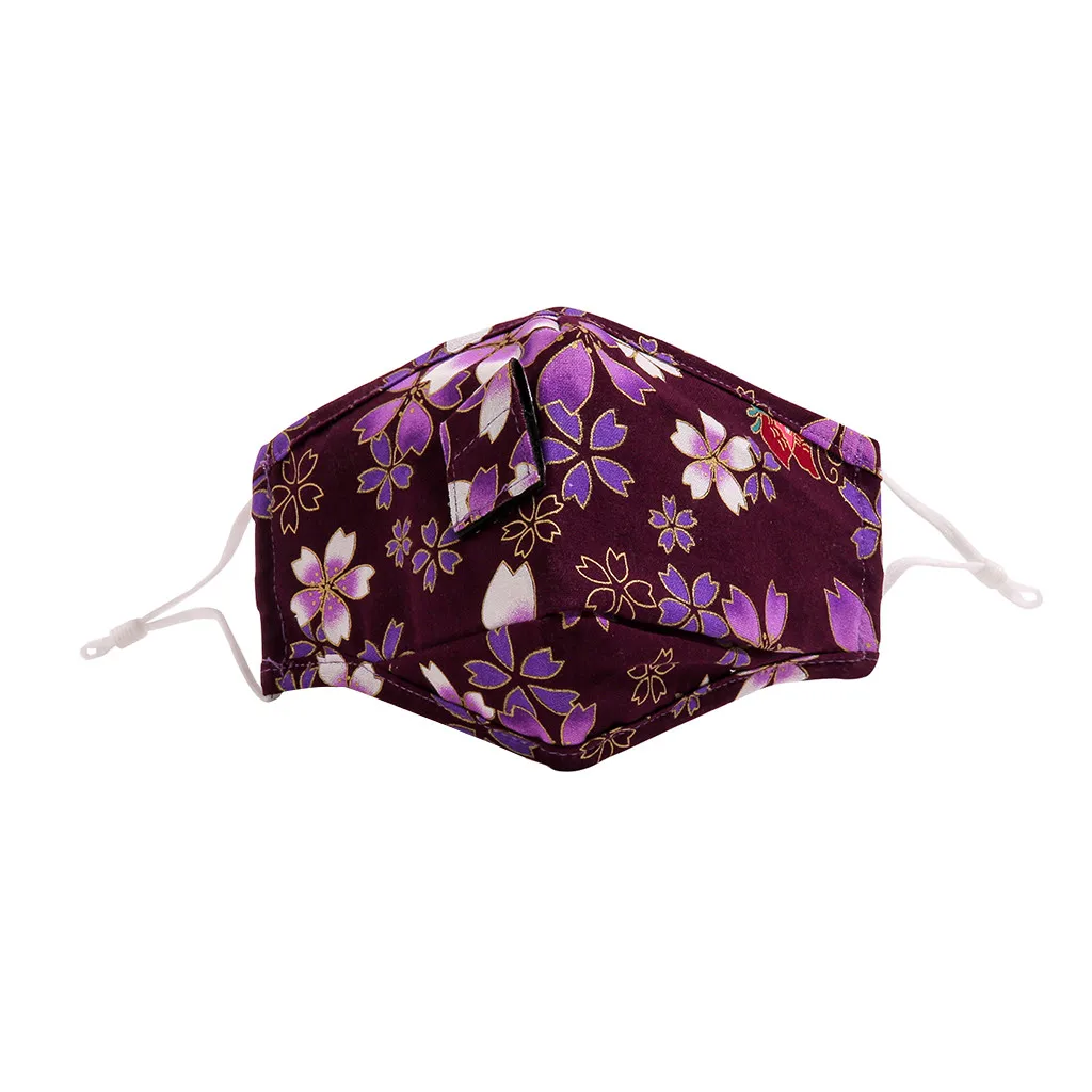 Женская дышащая модная хлопчатобумажная маска с отверстием для косплея |