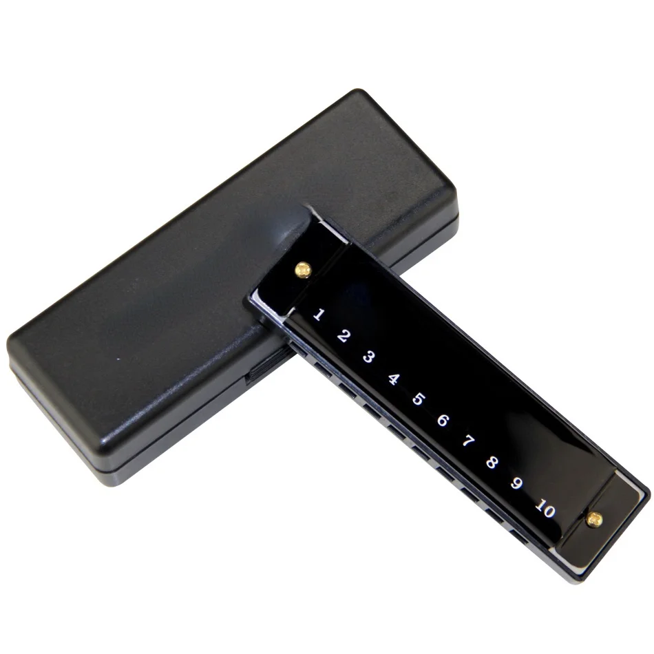 

Harmonica Key of C 10 Hole Diatonic Harmonica C with Case for Beginner Students Kids Gift BLUES with case