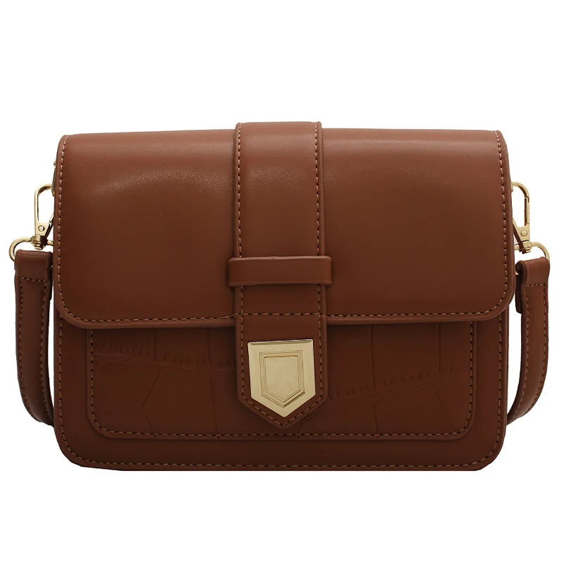 

Women's Bag 2021 Popular New Messenger Bag Pu Leather Retro Square Bag Solid Color Fashion Shoulder Bags Cross-body Bag