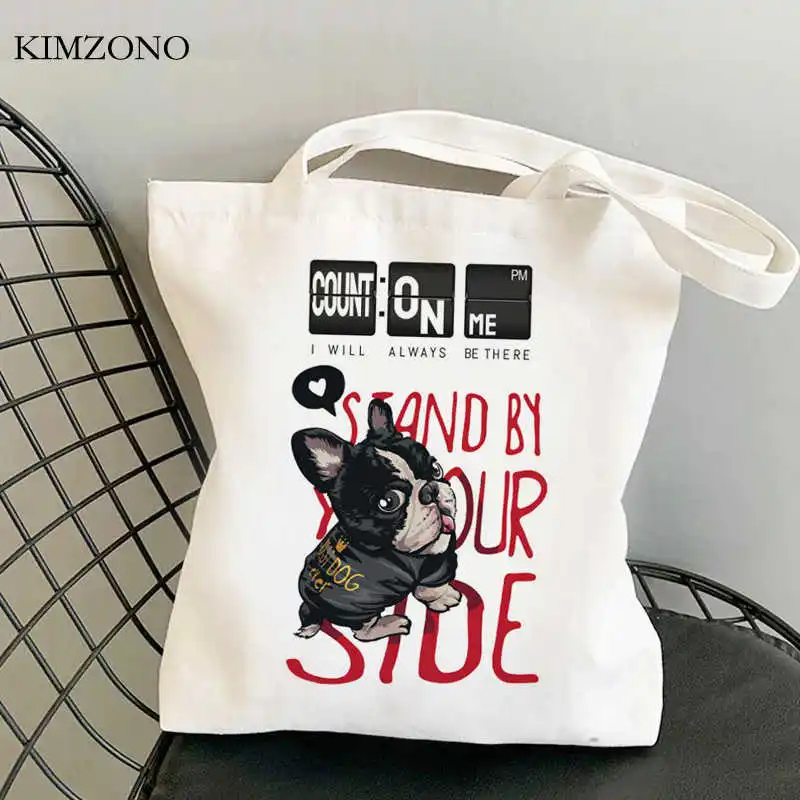 

French Bulldog shopping bag shopping bolsas de tela recycle bag shopper shopper bag string ecobag sacola sac toile