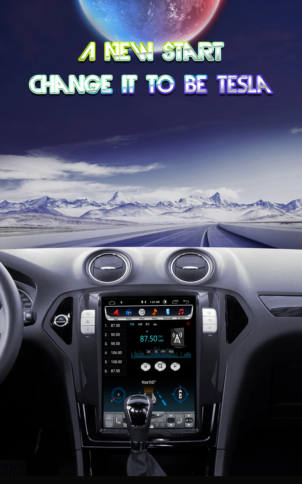 4G Lte вертикальная Система android 8,1 12,8 дюймов для Ford Mondeo 2007-2013 лет navigaton Автомобильный gps Мультимедиа Видео Радио плеер