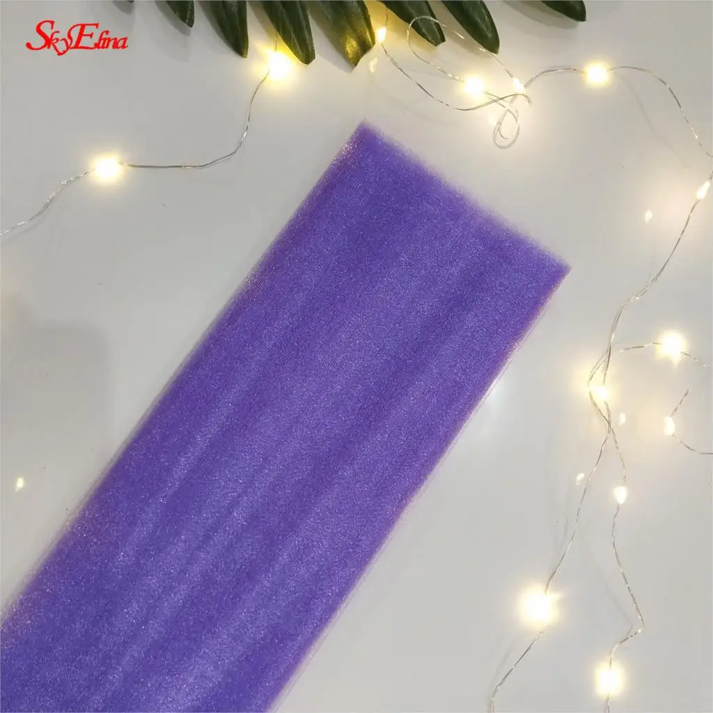 light purple 5/10 м Тюлевая пряжа с кристаллами, рулон, органза, марлевые элементы, ткань для девочек, платье-пачка для вечеринки, дня рождения, платье своими руками, свадебные украшения, 5Z - Цвет: light purple
