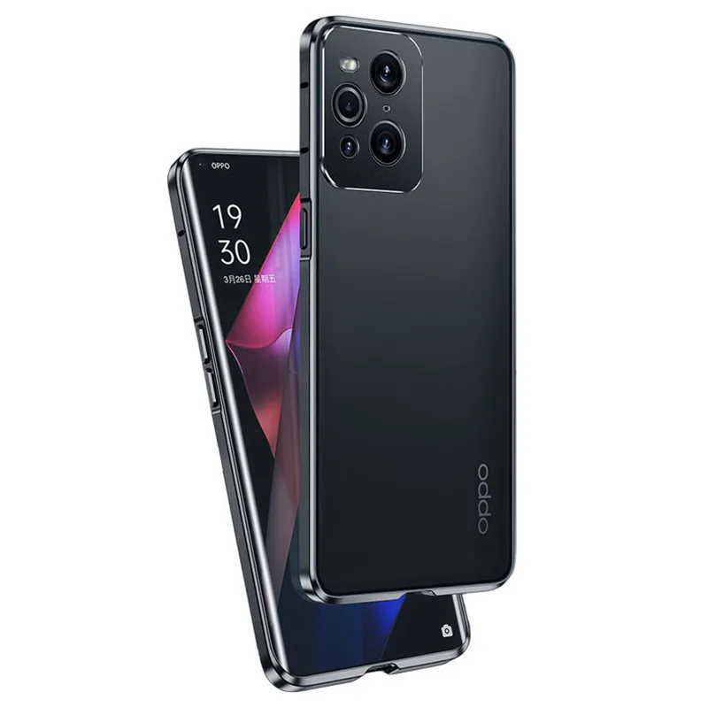 metal bumper phone case for oppo find x3 pro case armor shockproof aluminum cover for oppo find x3 metal frame back coques funda free global shipping
