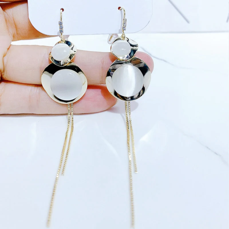 Peacock tail Earrings 2021 For Women Lover Geometric Gold Round Heart Drop Dangle Earring Korean Statement Jewelry | Украшения и