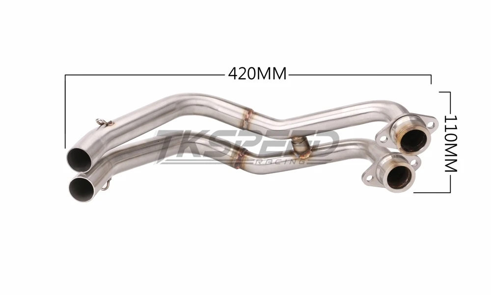 Средняя труба полная система выхлопа без шнуровки для Yamaha MT03 MT-03 YZF R3 R25 YZF-R3 YZF-R25 до без выхлопа
