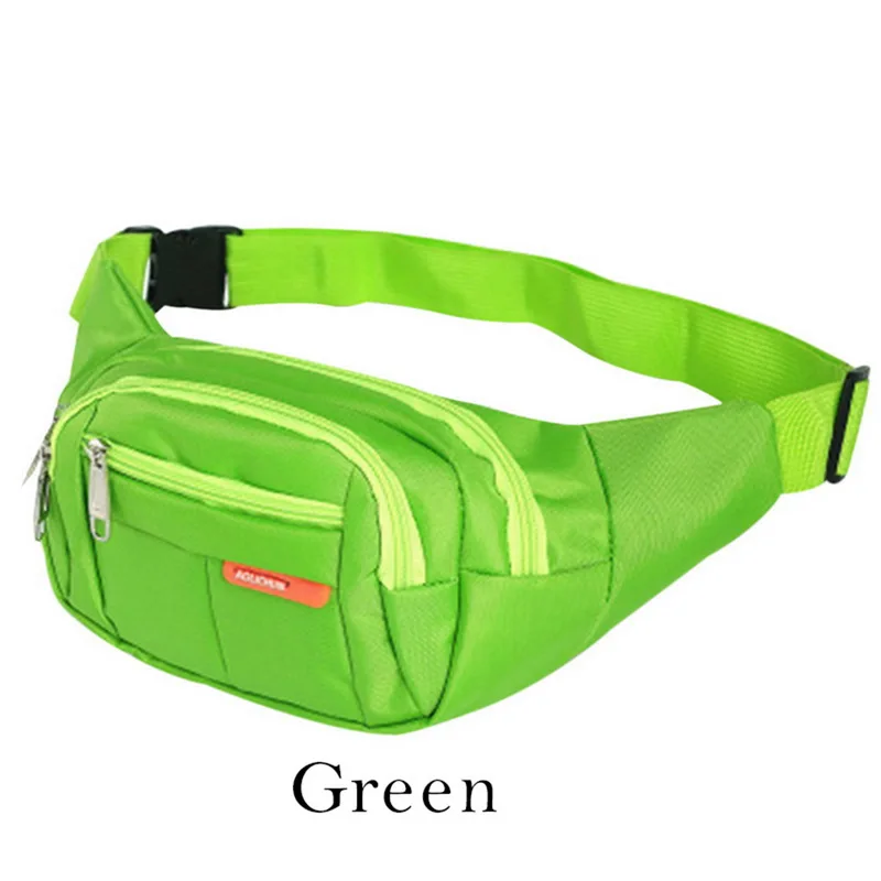 Green2 WENYUJH поясная сумка, модная Женская Мужская поясная сумка, цветная поясная сумка унисекс, поясная сумка, сумка для мобильного телефона на молнии, сумка на пояс - Цвет: Green2