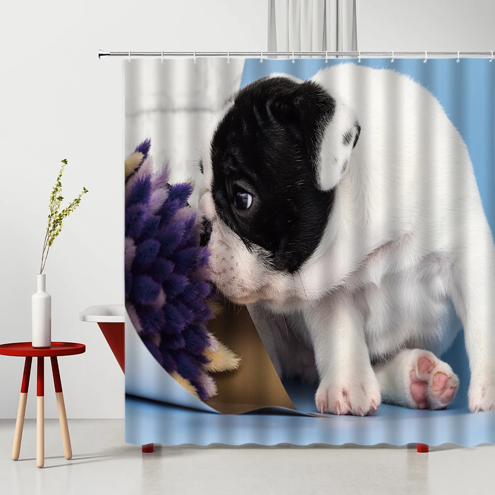 

Animal Shower Curtains Lovely Funny Dog Waterproof Polyester Fabric Bedroom Bathroom Decor Machine Washable With Hooksation