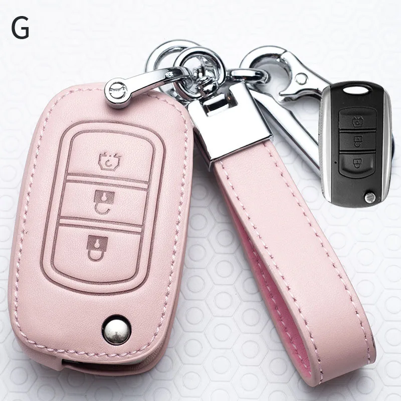 

Кожаный чехол для автомобильного ключа с 3 кнопками, чехол для Dongfeng 580 F507, складной чехол для автомобильного ключа с дистанционным управлени...