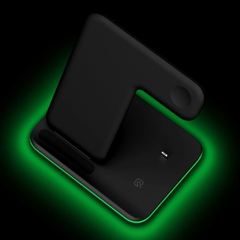 

T3EB 3 in 1 Wireless Charger Charging Dock Station for i-Phone 12/i Watch/Huawei