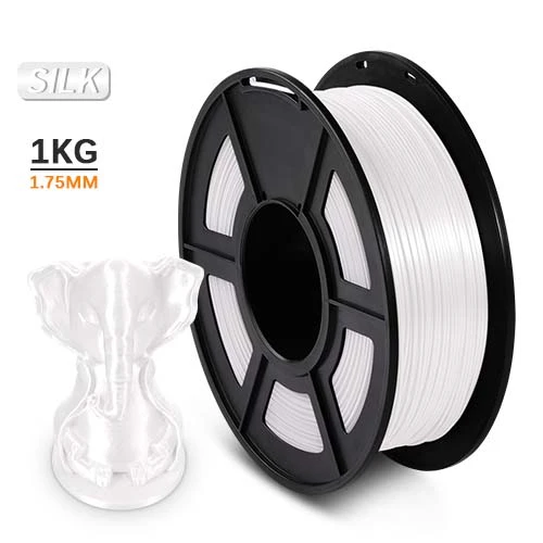 

PLA SILK Filament 1KG Effect 1KG 2.2lbs For 3D Printers Filament 1.75MM White Silk Texture Refills Biodegradable Material