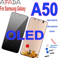 amoled 6 4 for samsung galaxy a50 2019 lcd display a505f a505ds a505f a505fd a505a touch screen digitizer assembly with frame