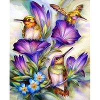 full squareround drill 5d diy diamond painting birds and flowers3d rhinestone embroidery cross stitch 5d home decor gift