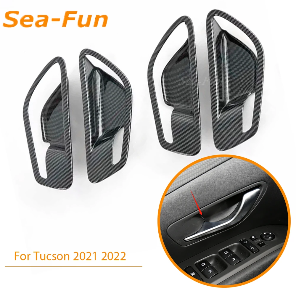 

For Hyundai Tucson 5 NX4 2021 2022 Inner Door Handle Bowl Sticker Trim Cover Insert Bezel Frame Garnish Car Accessories