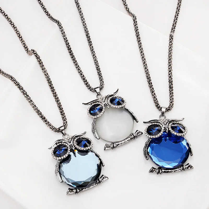 Женская винтажная Длинная цепочка с кристаллами|Ожерелья подвеской| |