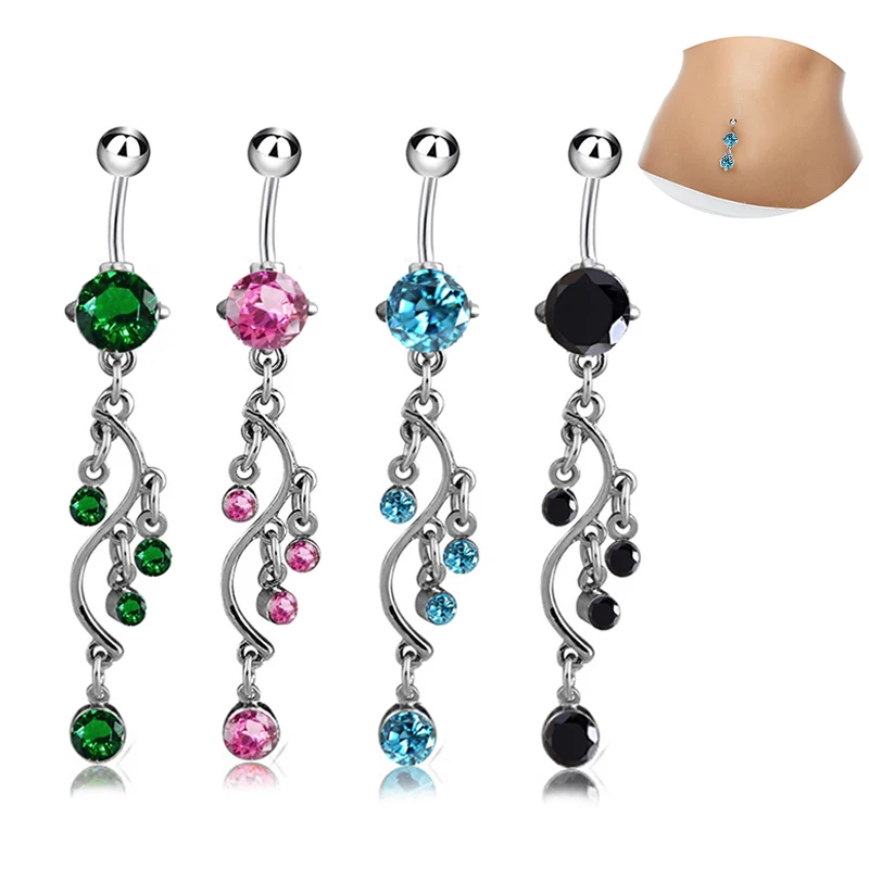 S тип пупка для ногтей из нержавеющей стали пирсинг тело ювелирные изделия B88 |