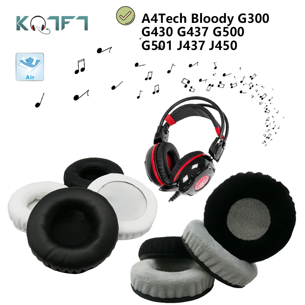 Круглые сменные амбушюры KQTFT для наушников A4Tech Bloody G300 G430 G437 G500 G501 J437 J450 - купить по