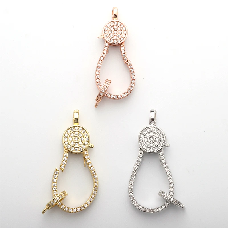 Латунные бусины с фианитами 3 цвета 1 шт.|Подвески| |