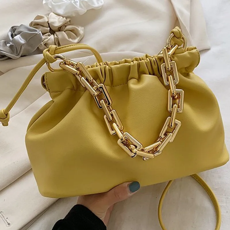 Женская сумка облако однотонная из мягкой кожи на одно плечо мессенджер 2020|Сумки