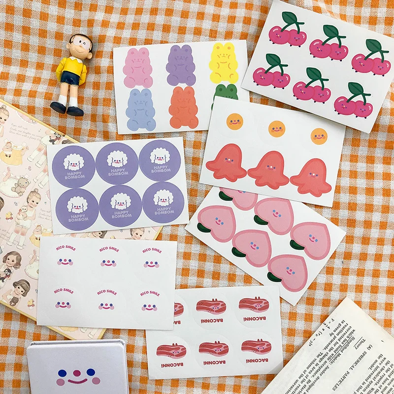 SIXONE 2 набора креативных милых наклеек для лица с изображением облаков и смайликов