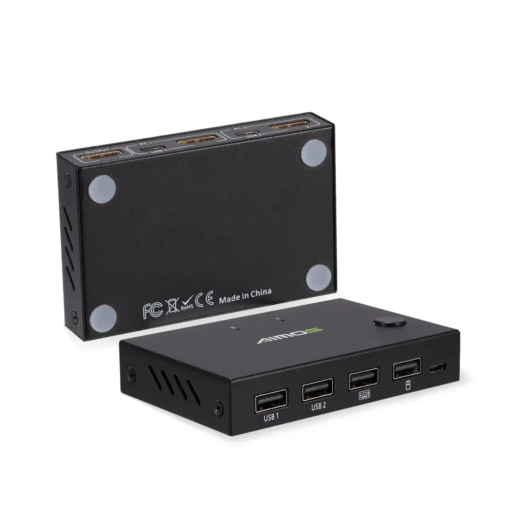 2021 новый выход 4K USB HDMI-совместимый KVM переключатель видео сплиттер для 2 ПК
