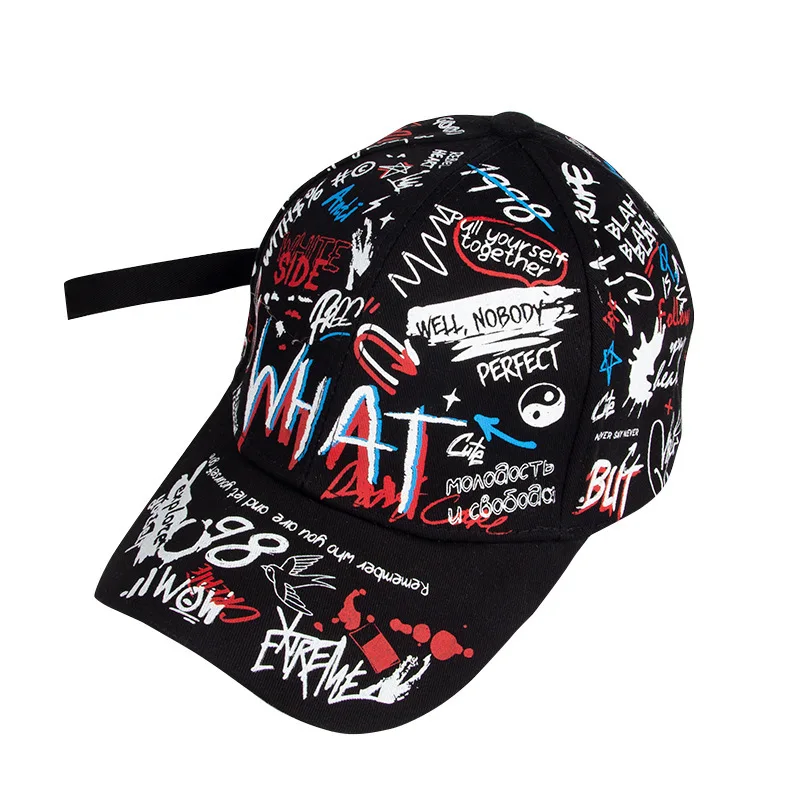Кепка Snapback мужская и женская летняя черная с буквенным принтом бейсболка