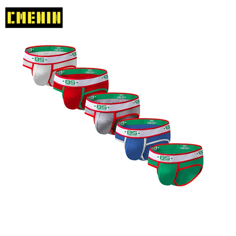 

5Pcs Free Shipping Cotton Quick Dry Sexy Undenwear Men Jockstrap Briefs InnerwearBikini Gay Men Underwear Male Jock Strap BS171