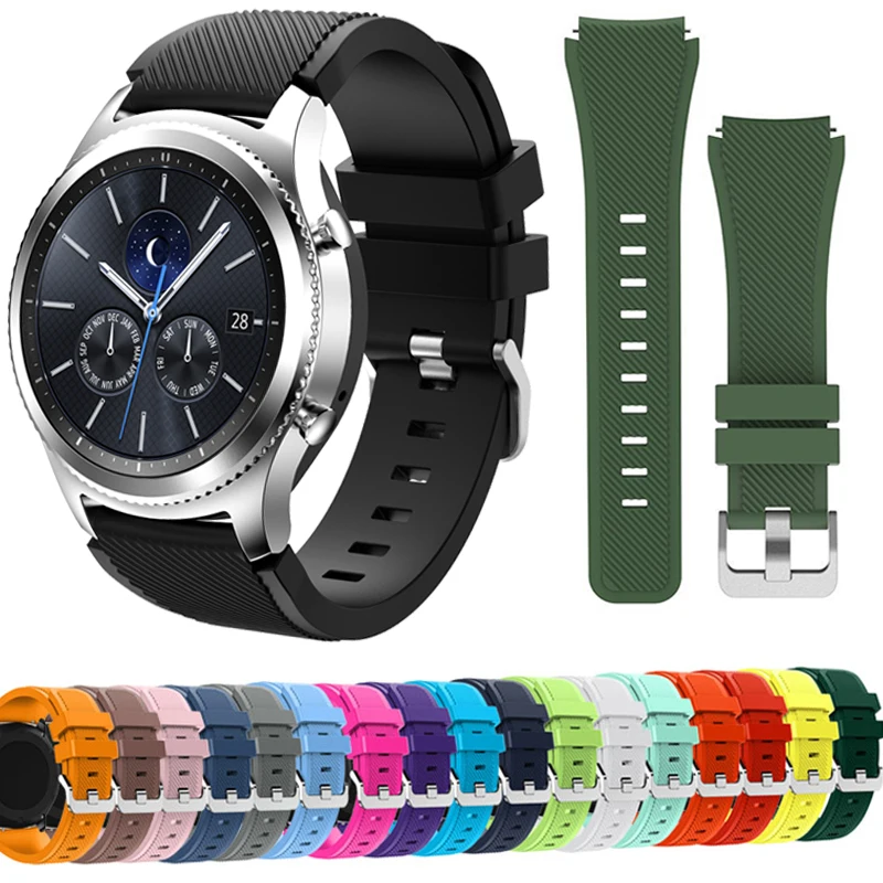 Ремешок силиконовый для Samsung Galaxy Watch 46 мм/Gear S3 Frontier/Huawei GT GT2 мм/Amazfit GTR 47 мм 22