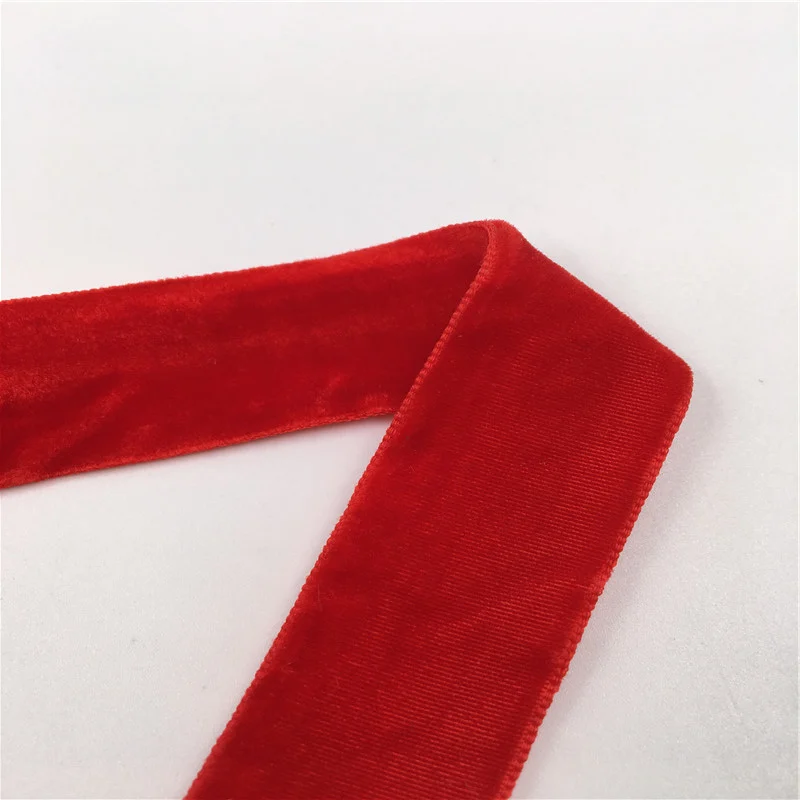 Двусторонняя нейлоновая красная бархатная лента 9/19 мм украшение для свадебной