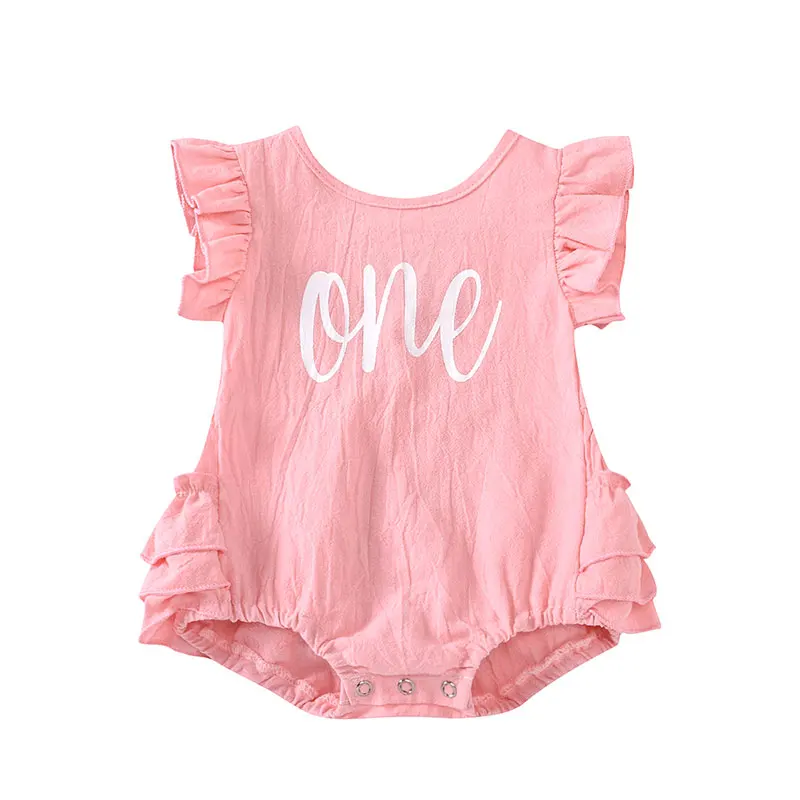 Летняя одежда для маленьких девочек модная малышей хлопковый комбинезон с
