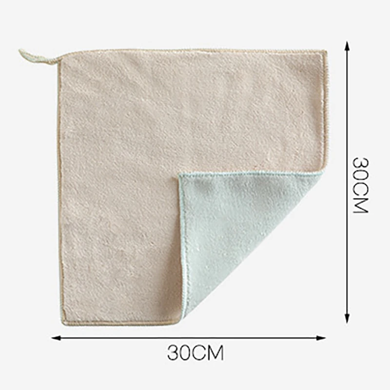 

3 Pieces Scouring Pad Double Sided Super Absorbent Dish Towel Soft Dishcloth Household Kitchen Cleaning Wiping Towel