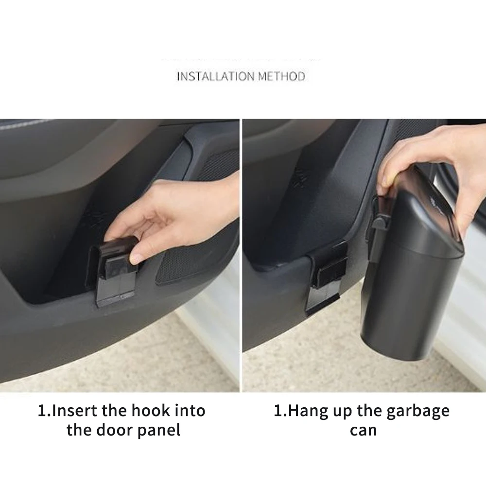 Car Trash Bin Hanging Vehicle Garbage Dust Case Storage Box Black Abs Square Pressing Type Bag Can | Автомобили и мотоциклы
