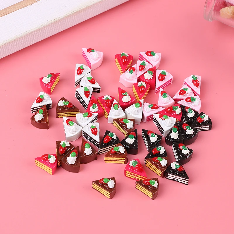

10Pcs Flat Back Resin Cabochon Artificial Food Cake Scrapbooking Decoration DIY Flatback Embellishment Accessories