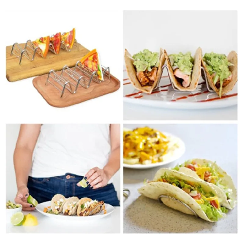 Удобный шикарный держатель для Тако из нержавеющей стали подставка лотка