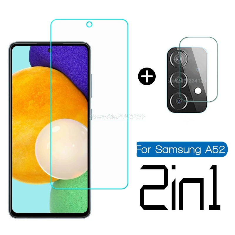 

Защитное стекло 2 в 1 для объектива камеры Samsung Galaxy A52, A51, A50, A50S, A02, M02S, закаленное