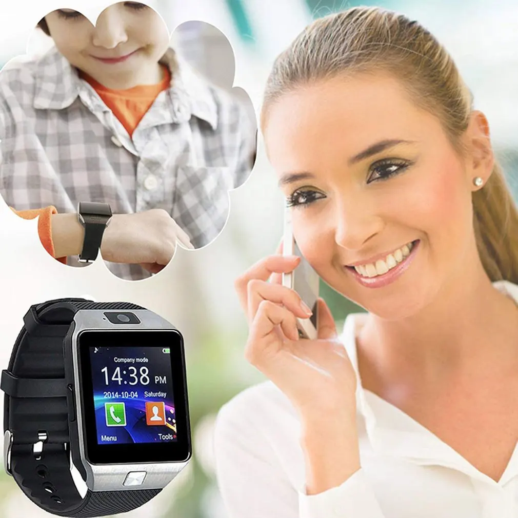 Bluetooth-совместимые смарт-часы Smartwatch DZ09 с функцией Android-телефона, звонком, Relogio, 2G GSM SIM-картой, слотом для TF-карты, камерой и функцией Push-сообщений.