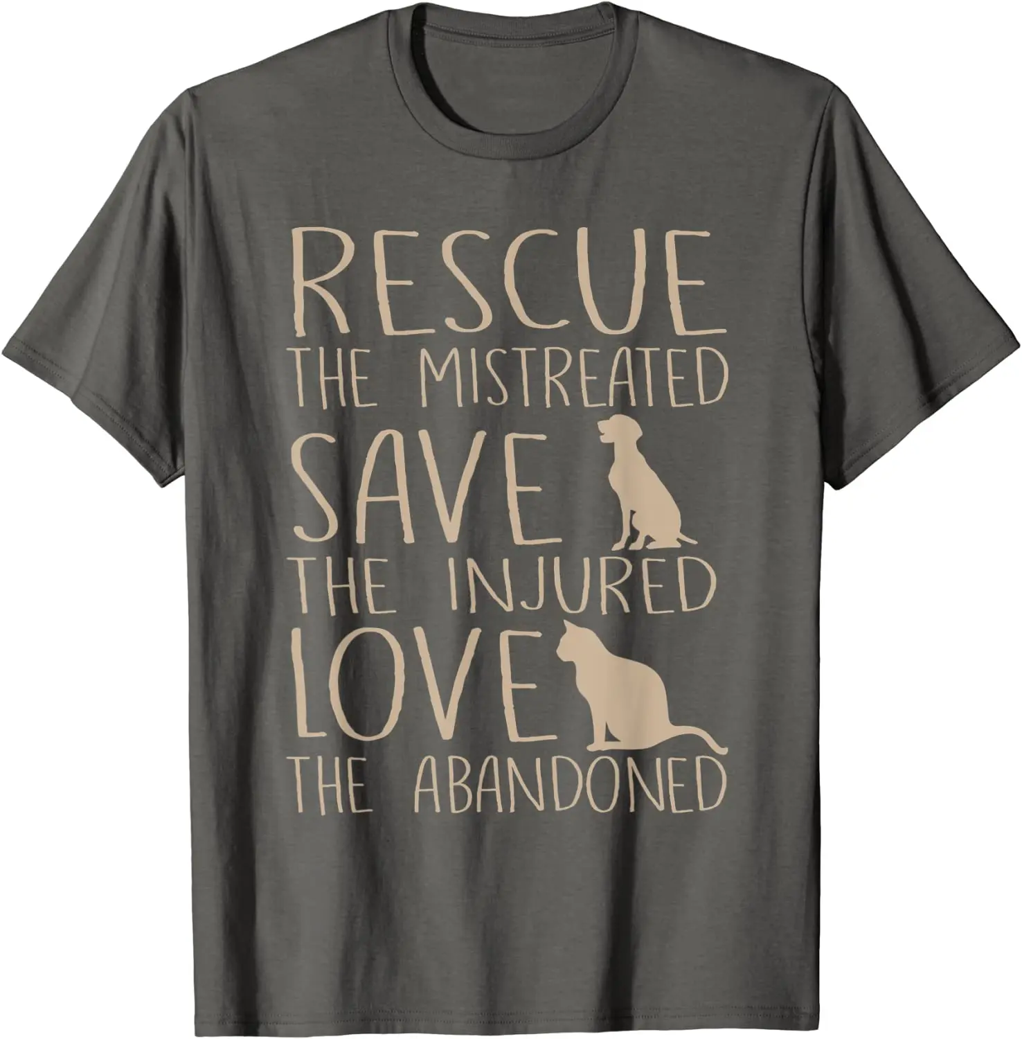 

Rescue Save Love - Cute Animal Rescue Dog Cat Lovers T-Shirt Men's T-shirt