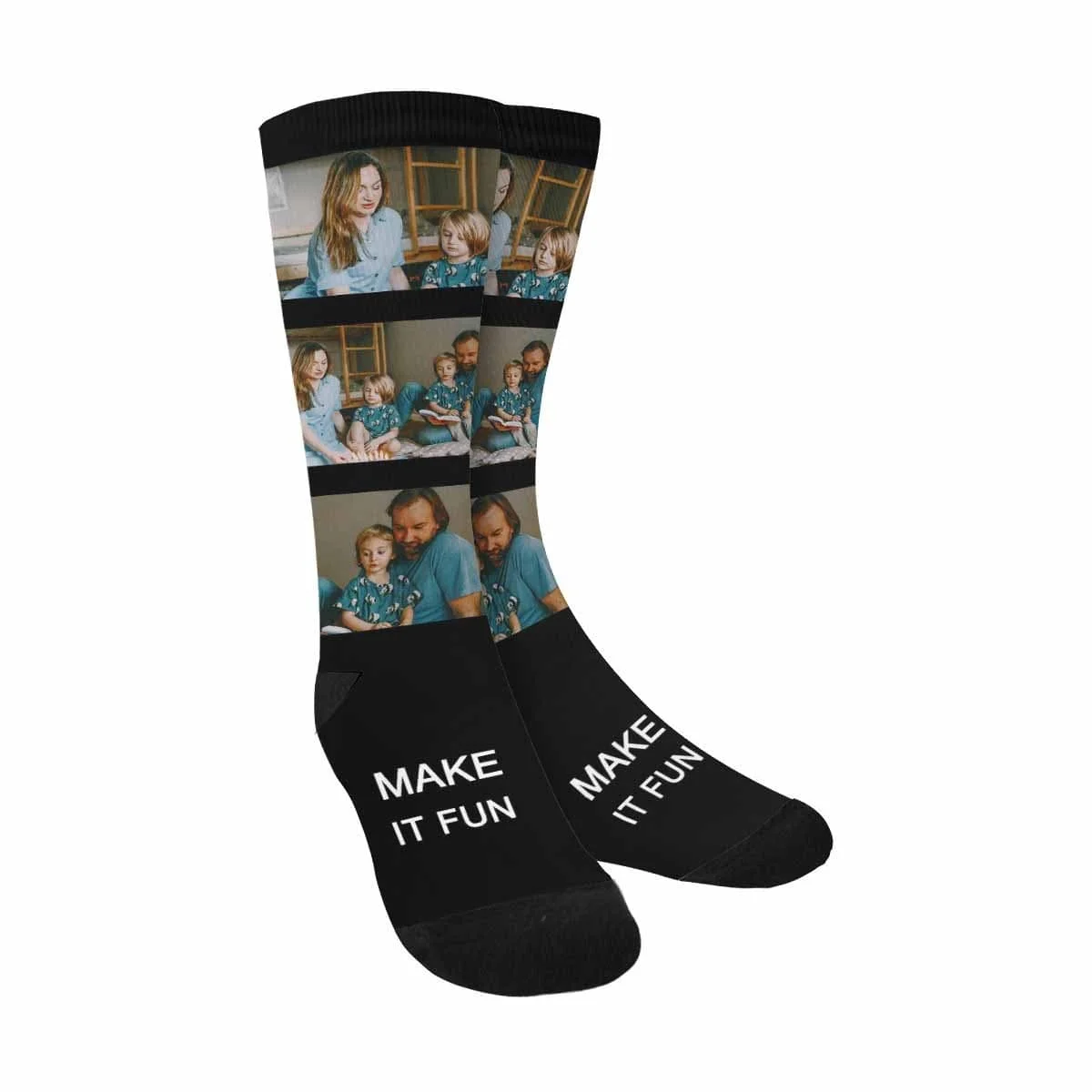 

Custom Photo Make It Fun Sublimated Crew Socks