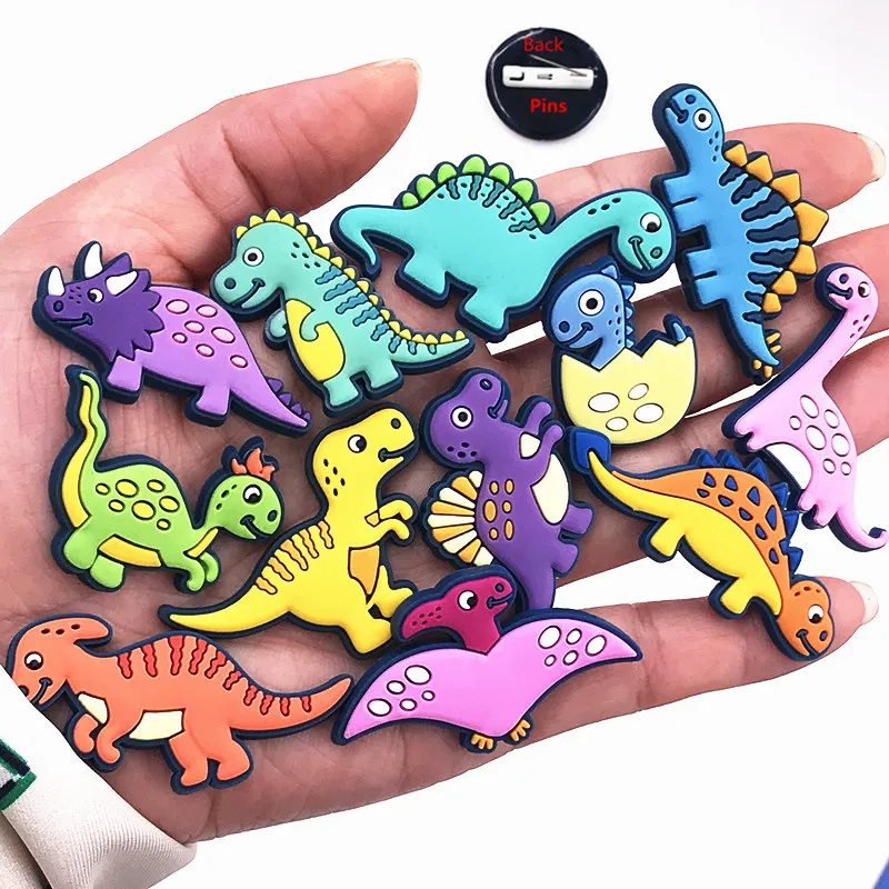 Значок в виде мультяшного животного динозавра 1 шт. на одежду скрафт шляпа рюкзак