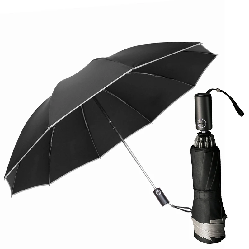 Складной полноавтоматический Зонт от дождя для женщин и мужчин Большой