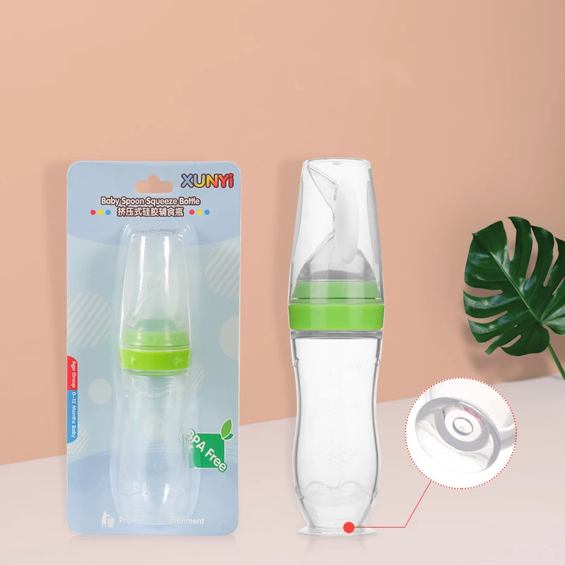 Детская безопасная силиконовая ложка для кормления фруктов и овощей | Мать