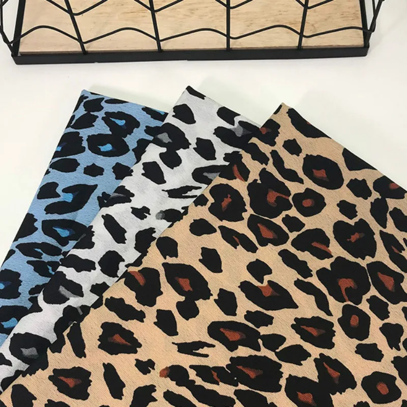 Шифон Леопардовый принт полный полиэстер фабричное кружево хлопковая ткань