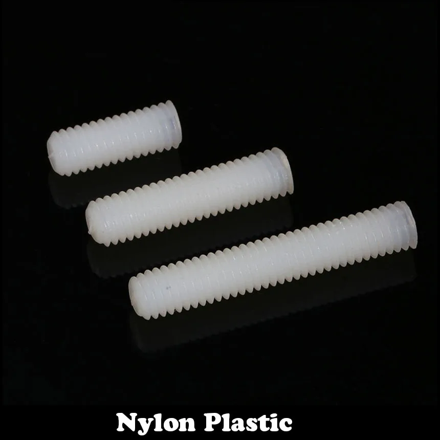 M4/M5/M8 * 10/15/20/25/30/35/40 мм Nylon66 Болт пластиковый белый изоляционный плоский снятый