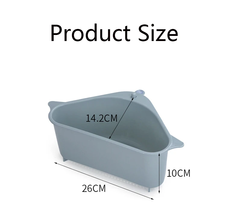 

Kitchen Sink Triangle Storage Rack Multi Purpose Washing Bowl Sponge Drain Rack High Quality Plastic Kitchen Organizer
