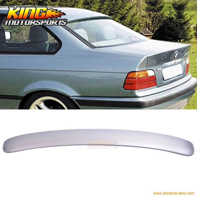 Подходит для 92 98 BMW E36 2Dr AC спойлер на крыше окрашенный Титан серебристый металлик