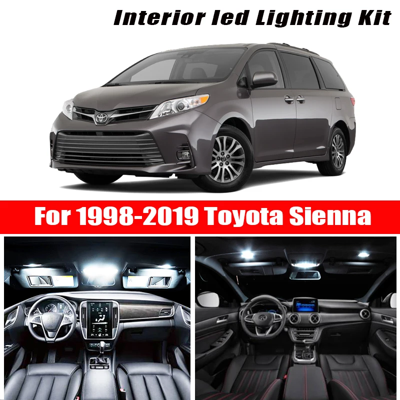 Белый автомобильный светильник для Toyota Sienna светодиодный чтения без ошибок Canbus
