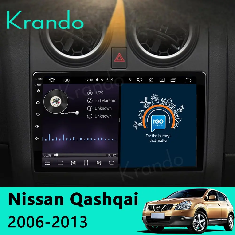 Krando Android 10 0 9 &quotIPS полный сенсорный автомобильный мультимедийный радио для Nissan