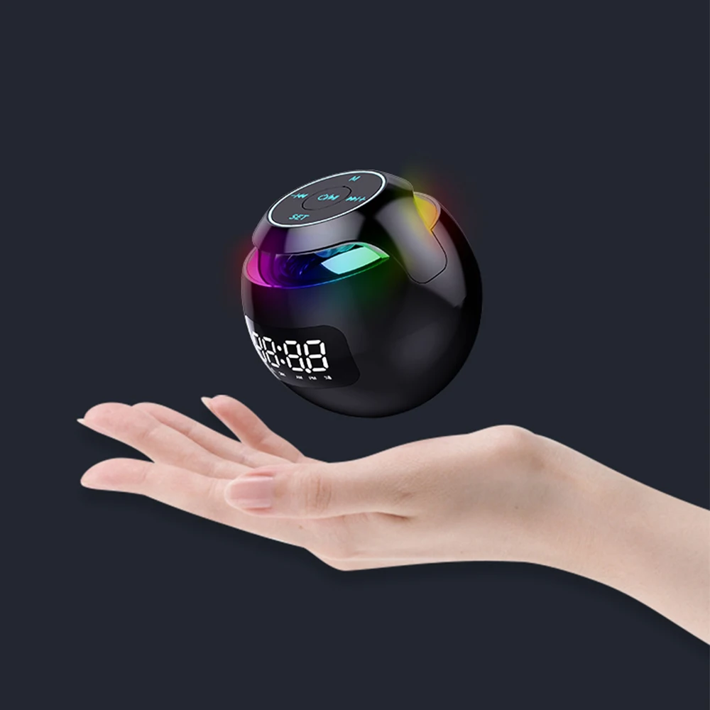 Открытым блютузом Динамик будильник с светодиодный Дисплей Водонепроницаемый